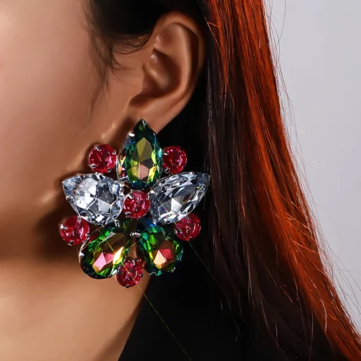 Floral Clip on Earrings - Silver